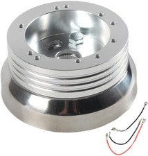 5 6 Hole Billet Steering Wheel Hub Adapter Silver Steering Wheel Hub Adapter