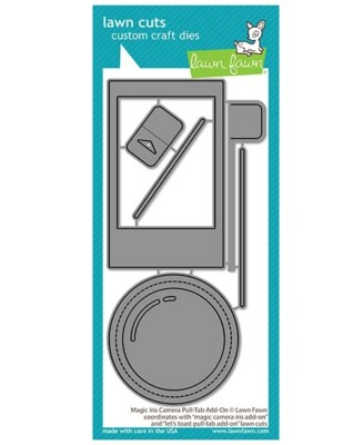 Lawn Fawn MAGIC IRIS CAMERA PULL-TAB ADD-ON Die Set LF2345