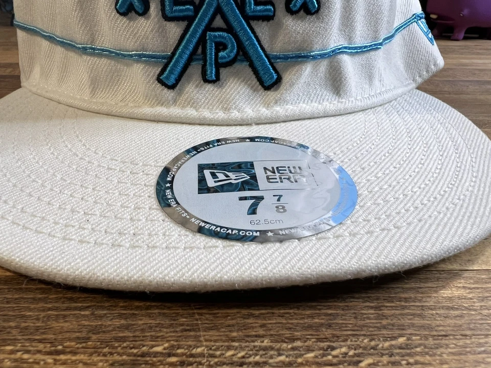 10 EDICIÓN LIMITADA PROFUNDA New Era PILLAGE Blanco/Azul Sombrero Ajustado Talla 7 7/8 Pastillero Foto 3 de 4