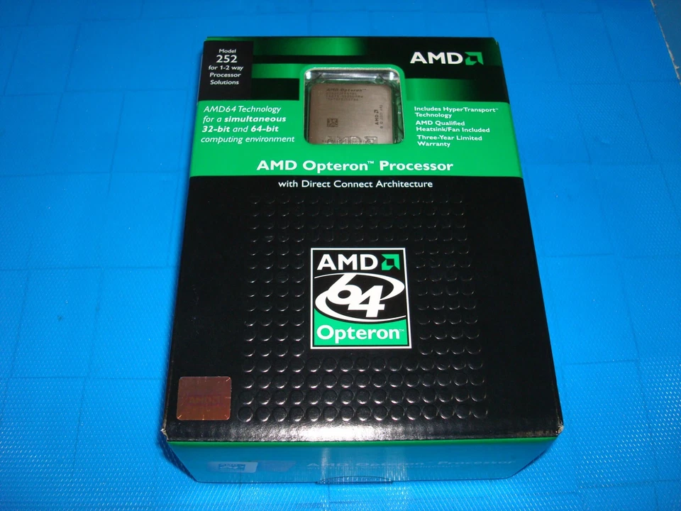 1x New AMD Opteron 252 2.6GHz Socket 940 CPU With Heatsink- OSA252FAA5BL -SEALED - Image 2 of 4