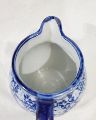Large VICTORIA WARE Water Pitcher 7 CHINOISERIE Blue CALICO Floral