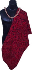 Pareo Hawaiian Bathing Suit Swimwear Cover Up Beach Sarong Lava Wrap Red Black
