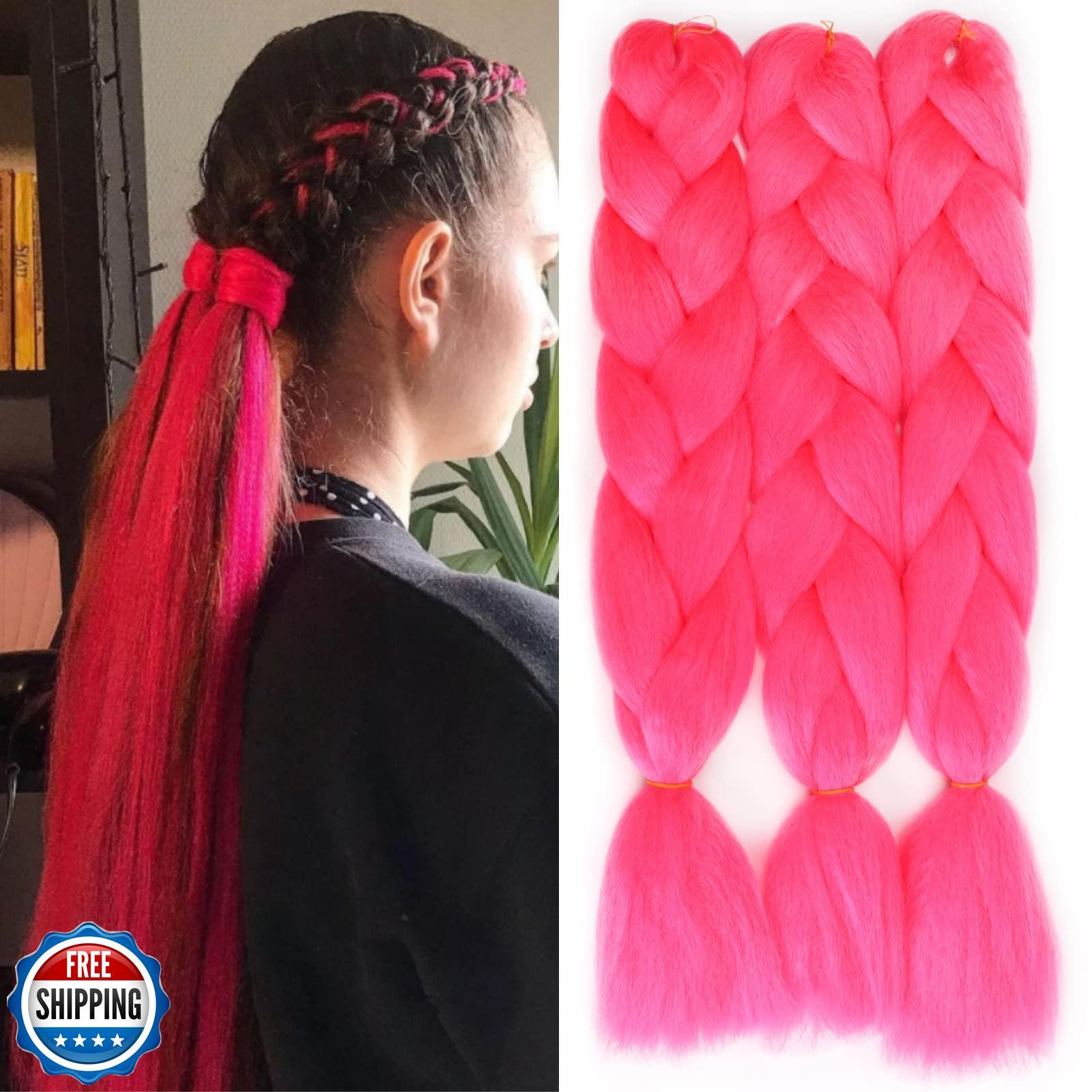 SOVAEER RoseRed Jumbo Braiding Hair Extensions for Twist Box Braids