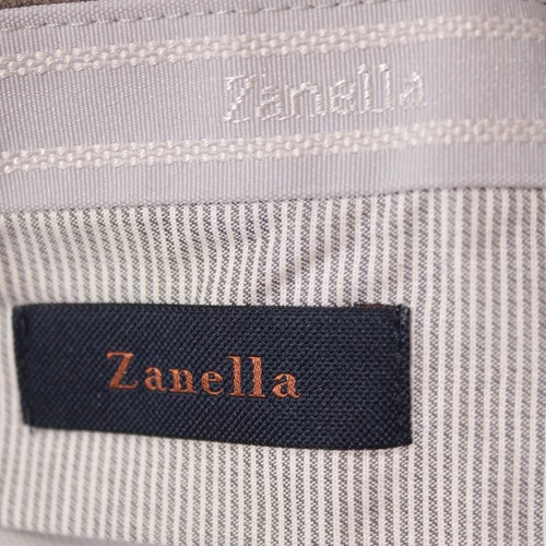 Pantaloni eleganti Zanella Platinum nuovi con etichette taglia 40 US Parker in marrone melange 100% lana - Foto 5 di 13