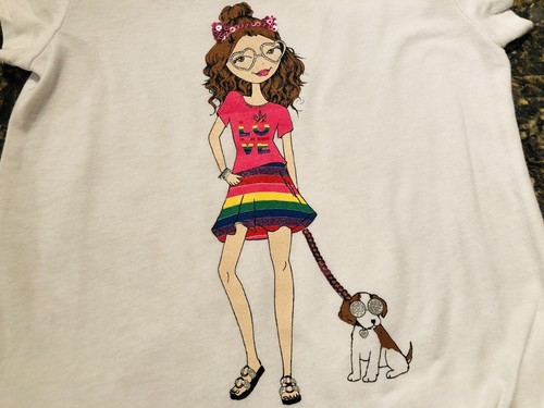 The Children’s*PLACE*Girl’s Size XS-4T-WHITE*Tie~Front*T-Shirt~Love~Sequins NWT - Picture 3 of 8