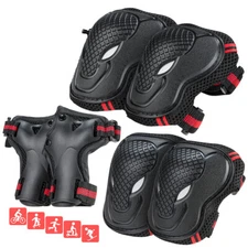 Adult Kids Wrist Elbow Knee Pads Skateboard Roller Bike Protective Gear Guard