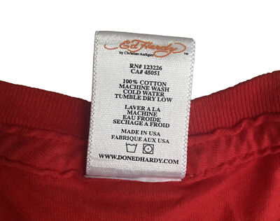 コットン RARE Ed Hardy Kids Red Eagle Tattoo Short Sleeve T-Shirt Size 5/6