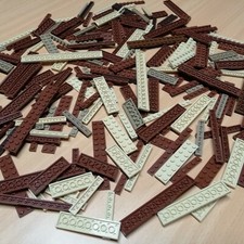 LEGO 200 Stück lange schmale Platten braun sand / STAR WARS Creator CITY