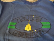 Vintage Nautica Competition Crewneck Fleece Sweatshirt Blue Pullover 90s Fits XL