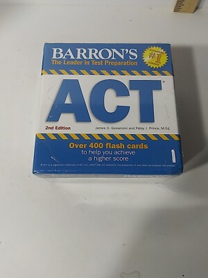Barrons ACT 2nd Edition Over 400 Study Flash Cards Sealed