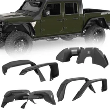 Fit Jeep Gladiator JT 2020 2021 2022 24 25 Front Rear Fender Flares Inner Liners