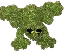Goffa International Plush Stuffed Animal Frog Green Yellow Black Shaggy Kids