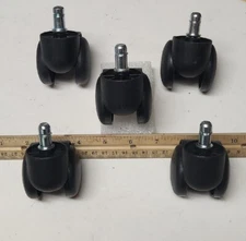 Caster Wheels Office Computer Chair Gaming Casters Snap Ring Swivel Stem 5 Pack!