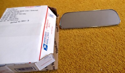 1958-1966 Chevrolet Chrome Interior Rear View Mirror - Very Nice! Dated 6-DNI-3
