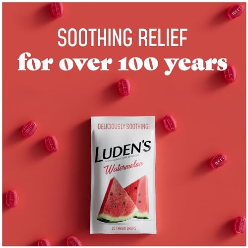 Luden's Watermelon Throat Drops, Sore Throat , 25 Count, 6 Packs eBay
