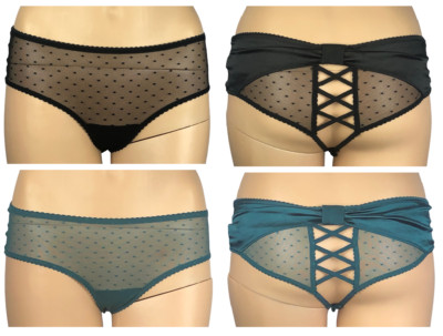 VICTORIA'S SECRET VERY SEXY LACE UP CHEEKY LOW RISE SATIN BOW PANTY XS S M L XL