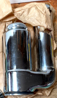 Commercial Antisiphon Waste Drain TRAP Polished Chrome. Clean Out Nut.
