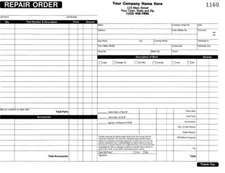 500 Custom Automotive Garage Repair Order / 2 Part Carbonless / 8.5 x 11 TMG023