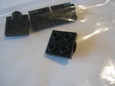 Lego Lot of 4 Black 2x2 Plates With Single Bottom Axle Hole, 2444  (028-158)