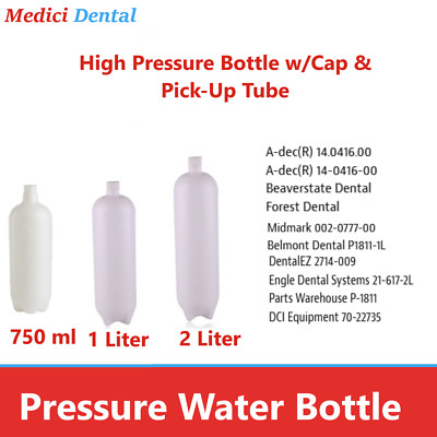 Dental System Pressure Water Bottle For Midmark, A-dec, Belmont, DCI Equipment
