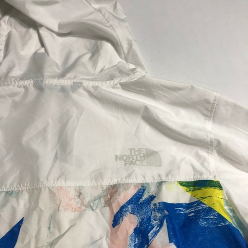 North Face Novelty Fanorak Jacket 1/2 Zip Hood White YOUTH Junior Sz L 14/16 - Picture 6 of 6