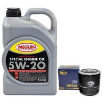 MotoröL Set 5W-20 Meguin 5 Liter + ÖLfilter Sm 125 FüR Hyundai Ix35 Kia Sportage