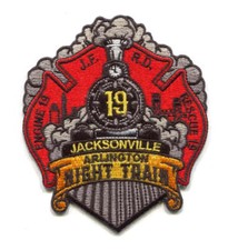Jacksonville Fire and Rescue Department Station 19 Patch Florida FL v2 Train