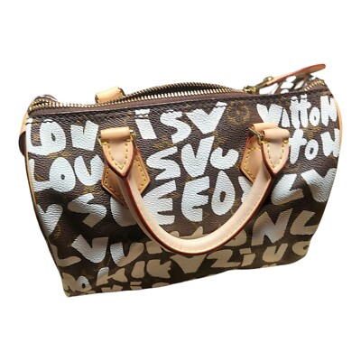 Louis Vuitton Speedy Top Handle Bag 30 Brown Vert Canvas Monogram