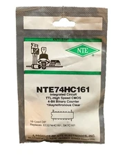 NTE74HC161 IC TTL High Speed CMOS 4-Bit Binary Counter W/ Clear DIP16