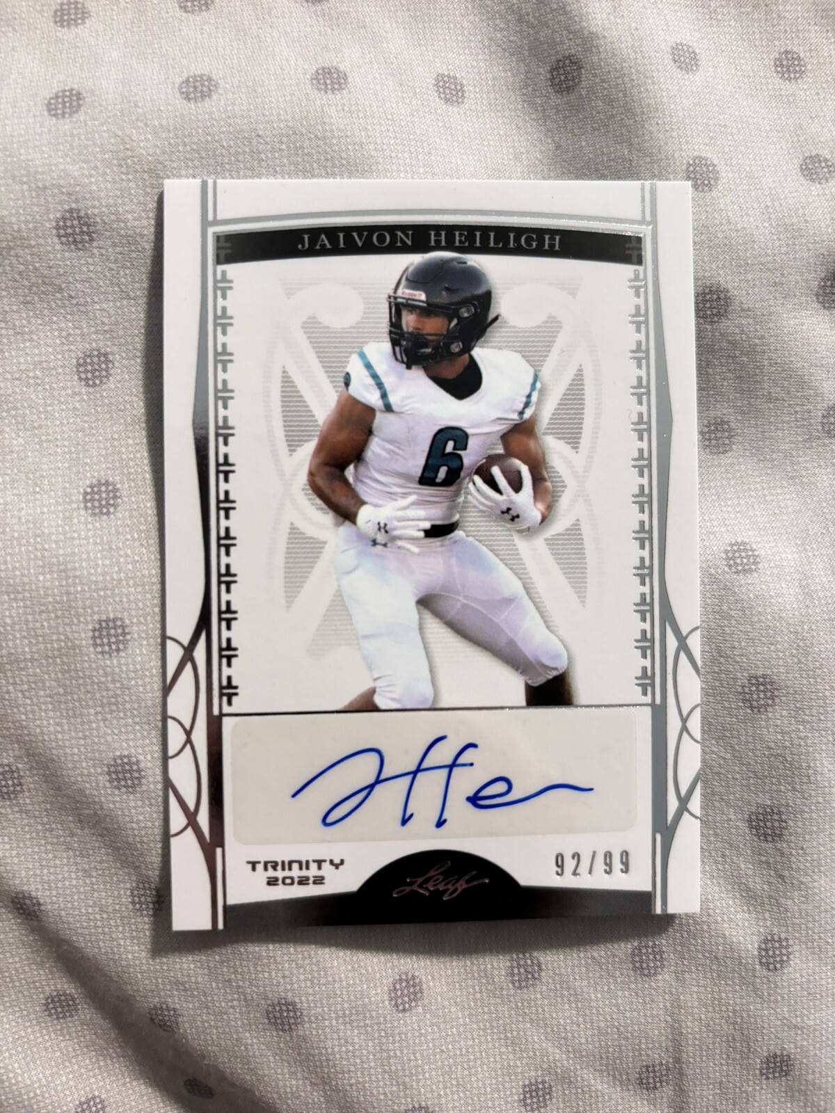 2022 Leaf Trinity Silver /99 Jaivon Heiligh #BA-JH1 Auto