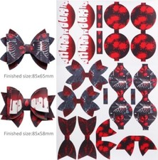 Pre-printed faux leather hair bows Makes up to 6 hair bows Cut and Craft DIY