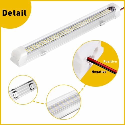 2x LED White Cabin Interior Lamp Caravan Roof Dome Light 108LED Boat Campervan - Picture 9 of 11
