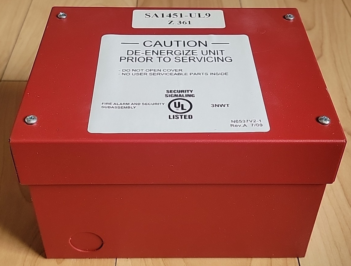 Honeywell Intrusion SA1451-UL9 Transformer AC with Housing -- NEW READ -