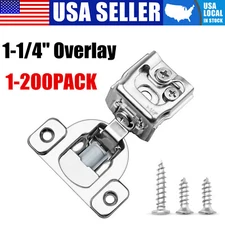 1-1/4" Overlay Soft Close Face Frame 105° Compact Cabinet Hinge Handware