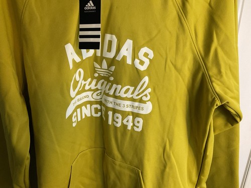 Adidas Originals Performance Womens Hoodie Yellow Pocket Long Sleeves Large - Picture 3 of 9