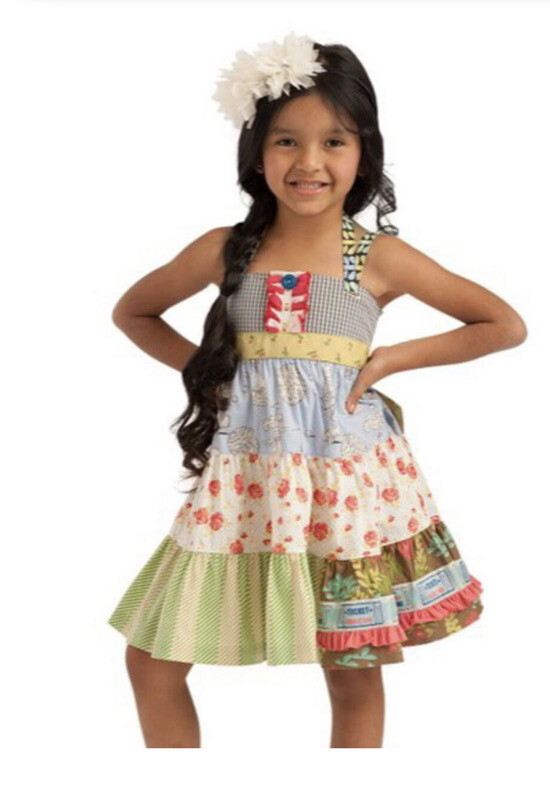 Matilda Jane Size 8 It’s A Wonderful Parade Raffle Ticket Ellie Knot Dress Girls image 5