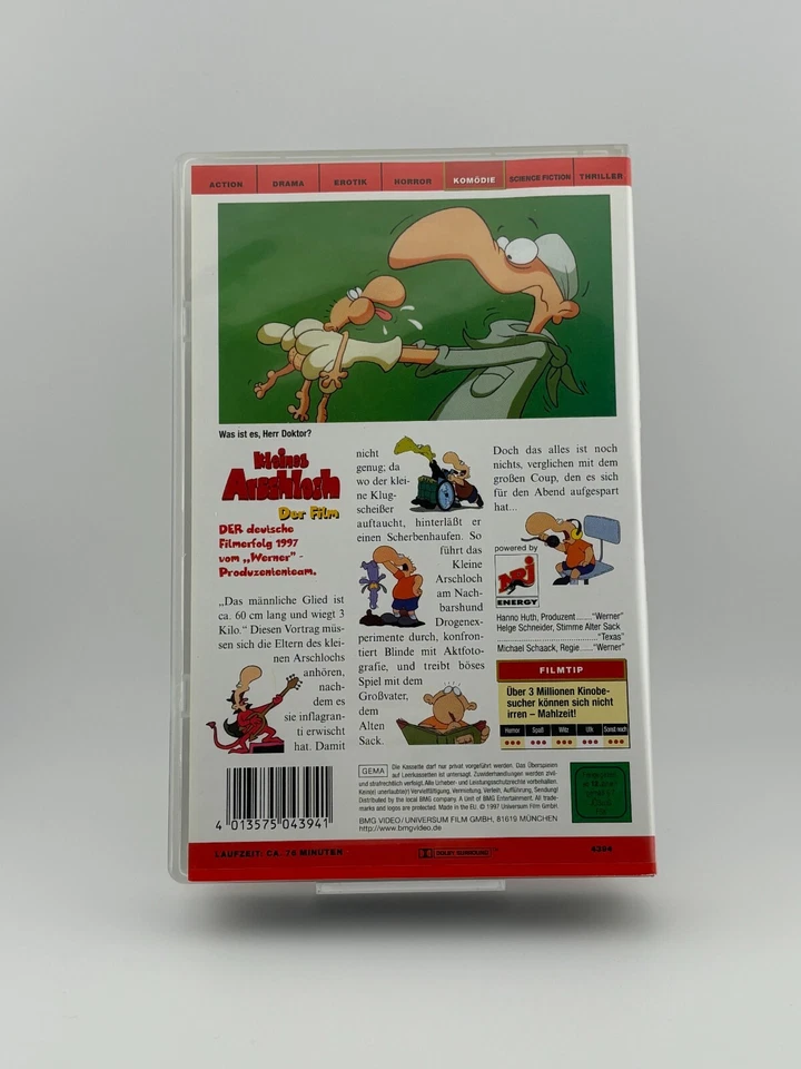 Kleines Arschloch der Film VHS - Vollständig - Getestet - Klassiker-Walter Moers - Bild 3 von 4
