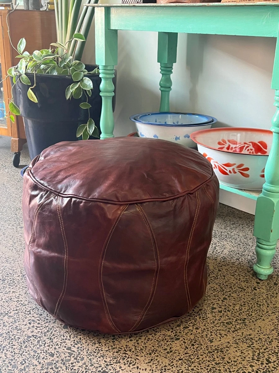 Dark sale brown pouffe