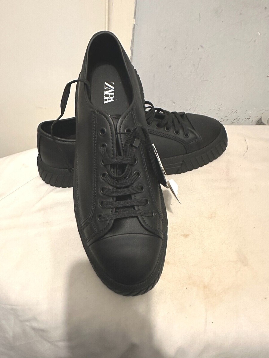 Men Sneakers Zara Mens Shoes Online ZARA MAN Men's Black LEATHER