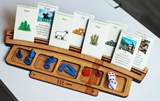 Board game card holder tabletop resource organizer