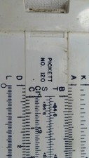 Pickett Slide Rule No 120 12" Simplex Trig made in USA Leather Case Vintage