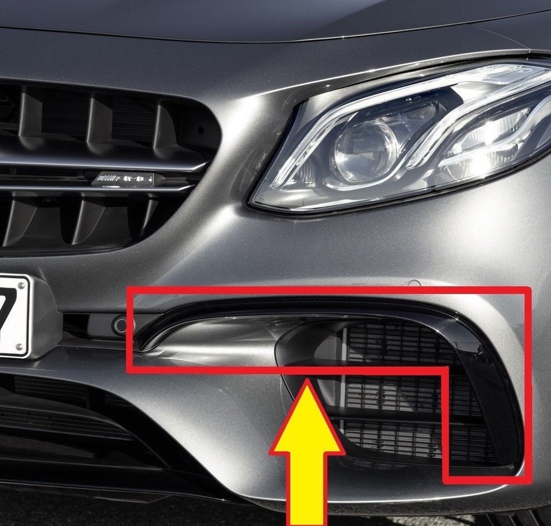 New Genuine Mercedes E W213 S AMG Front Bumper Lower Flap Left 木製ウッドステアリングハンドル（デリカ・スペースギアで使用）