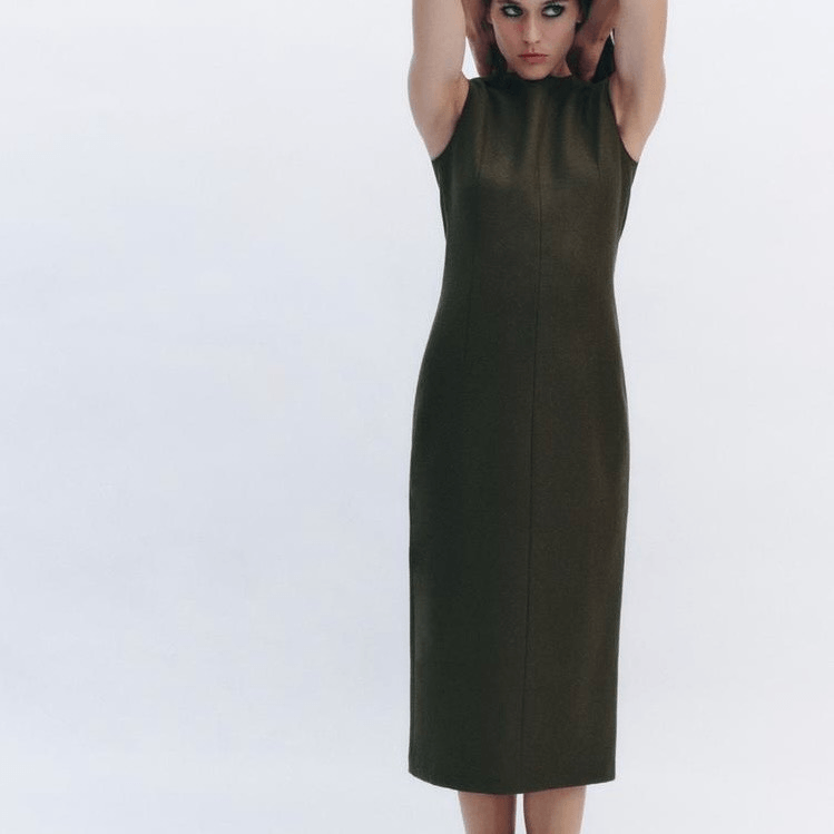 新品未使用タグ付き zw collection midi dress ZARA Zara Wool Midi Dress ZW Collection Size XS | eBay