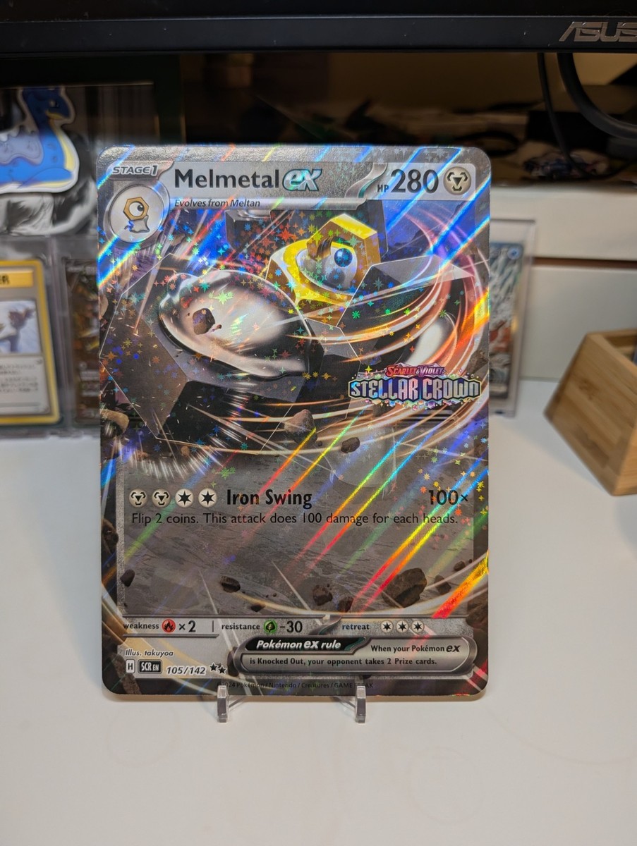 Jumbo Melmetal ex 105/142 Stellar Crown Stamped Melmetal Ex Box