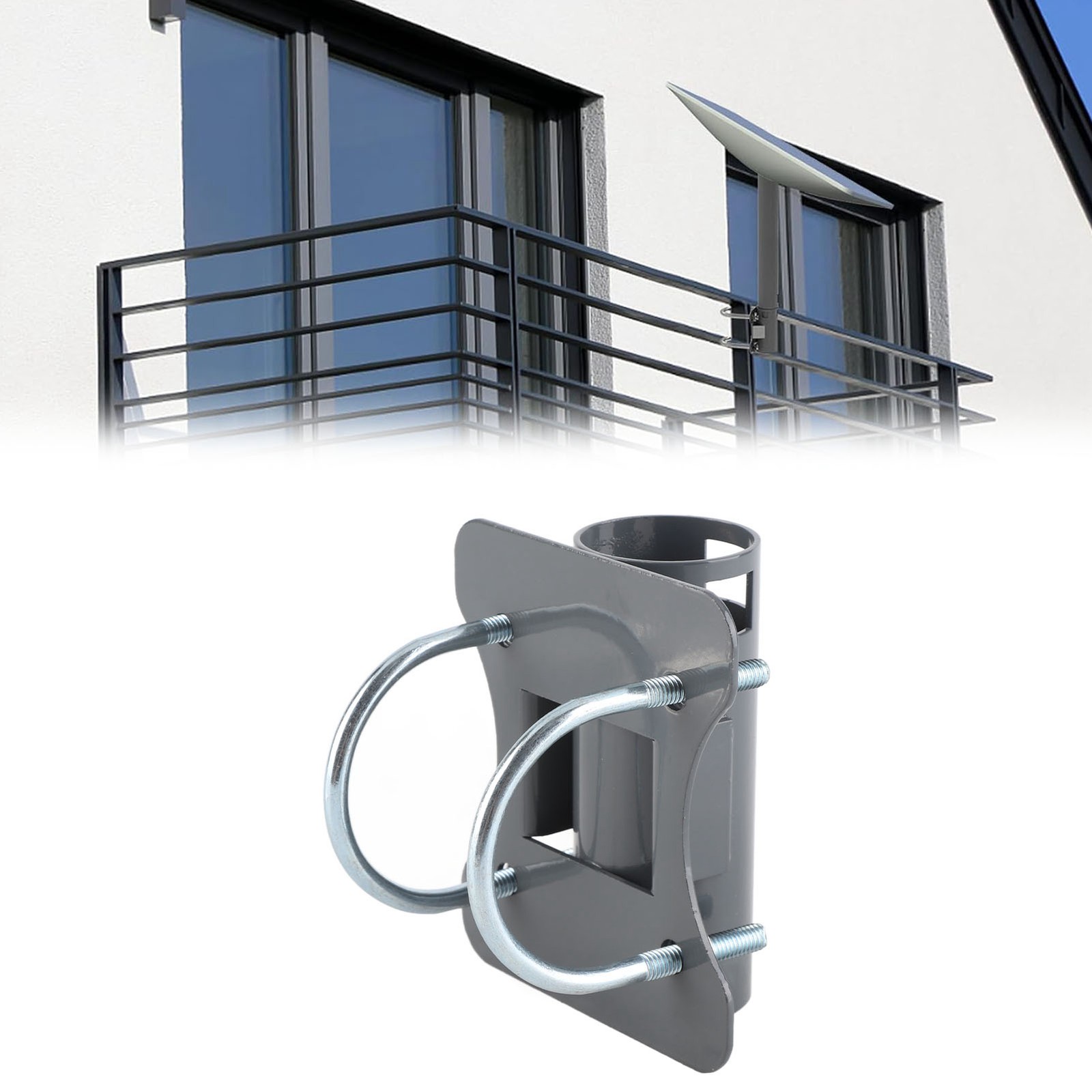 Adjustable U Shape Antenna Mast Clamp Bracket For Dish Antennas Premium