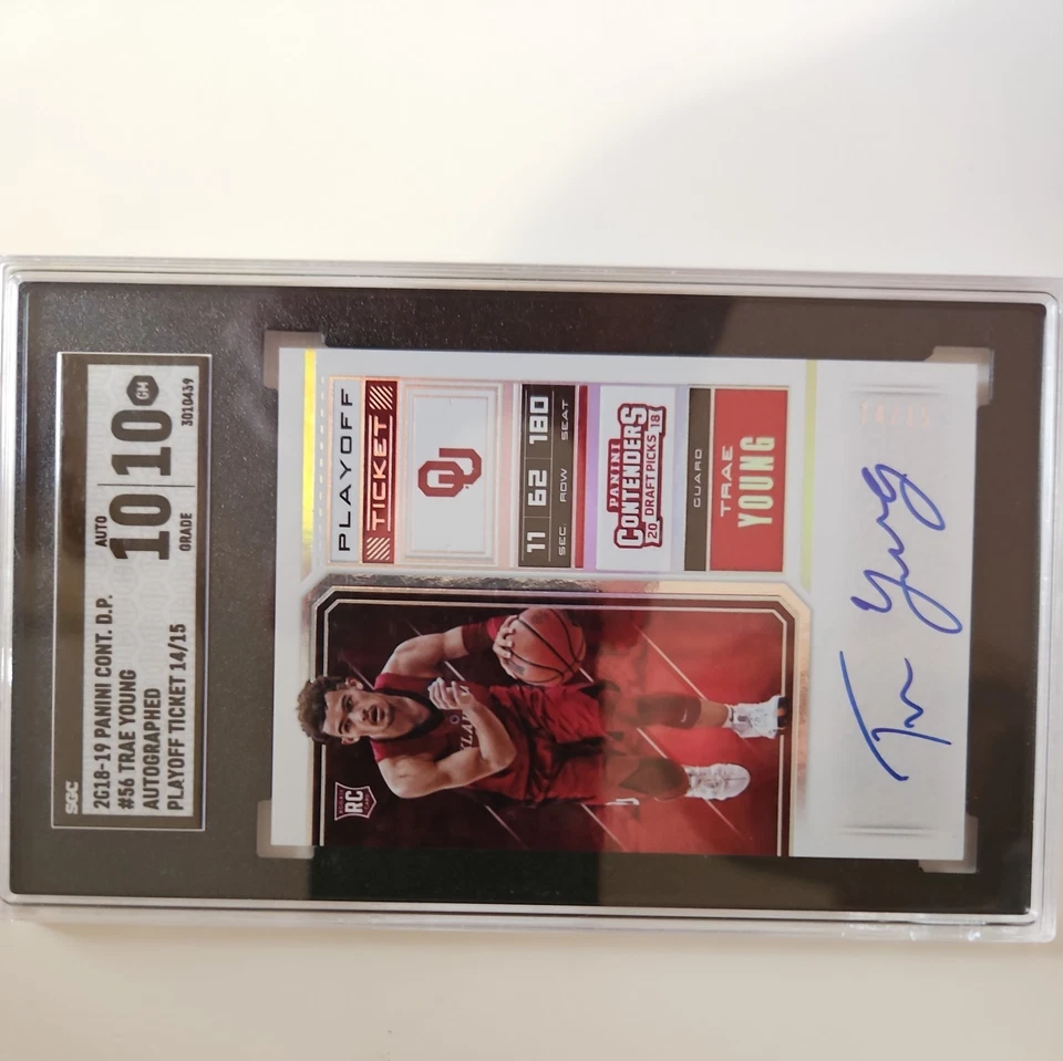 2018-19 Panini Contenders R/C Trae Young Autographed Playoff Ticket 14/15 - Image 2 of 4
