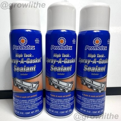 Permatex 80065 High Tack Spray-A-Gasket Sealant, 8 Ounce Can 3 PACK NEW