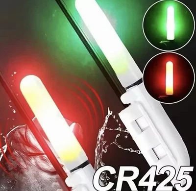 2x LED Bissanzeiger CR 425 mit Farbwechsel Angelposen, Knicklichter, Batterie - Bild 1 von 2