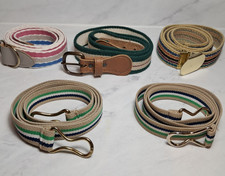 VTG 80s Women  s Belt Lot of 5   Preppy Collegiate Styles   1980s Fashion