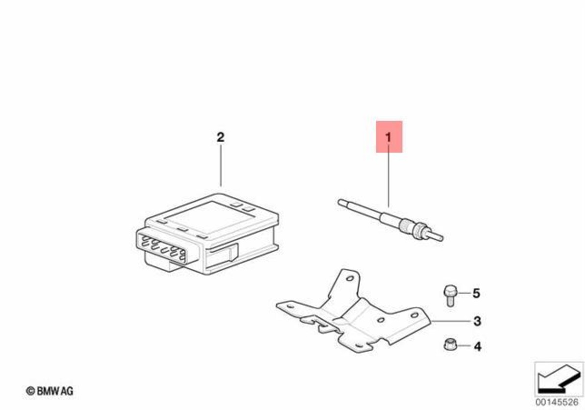 Genuine BMW E65 740d 745d Sedan Glow element 12237788957